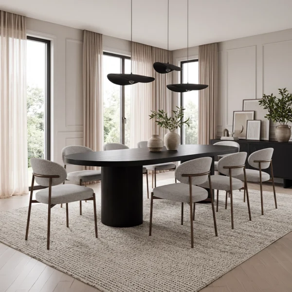 Mesa de jantar Black Curved