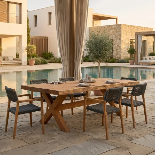 Mesa de jardim Natural Chic